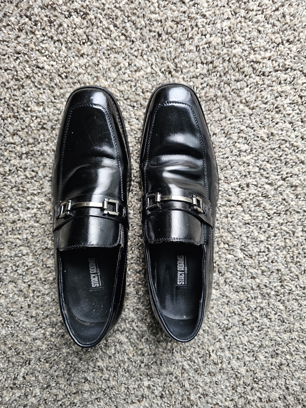 Stacy Adams Men’s Black Leather Bit Loafers